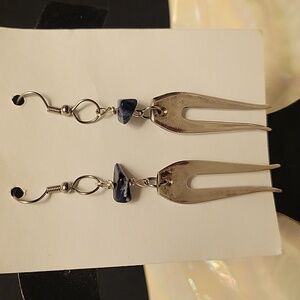 Vtg. Pickle Fork Earrings Upcycled